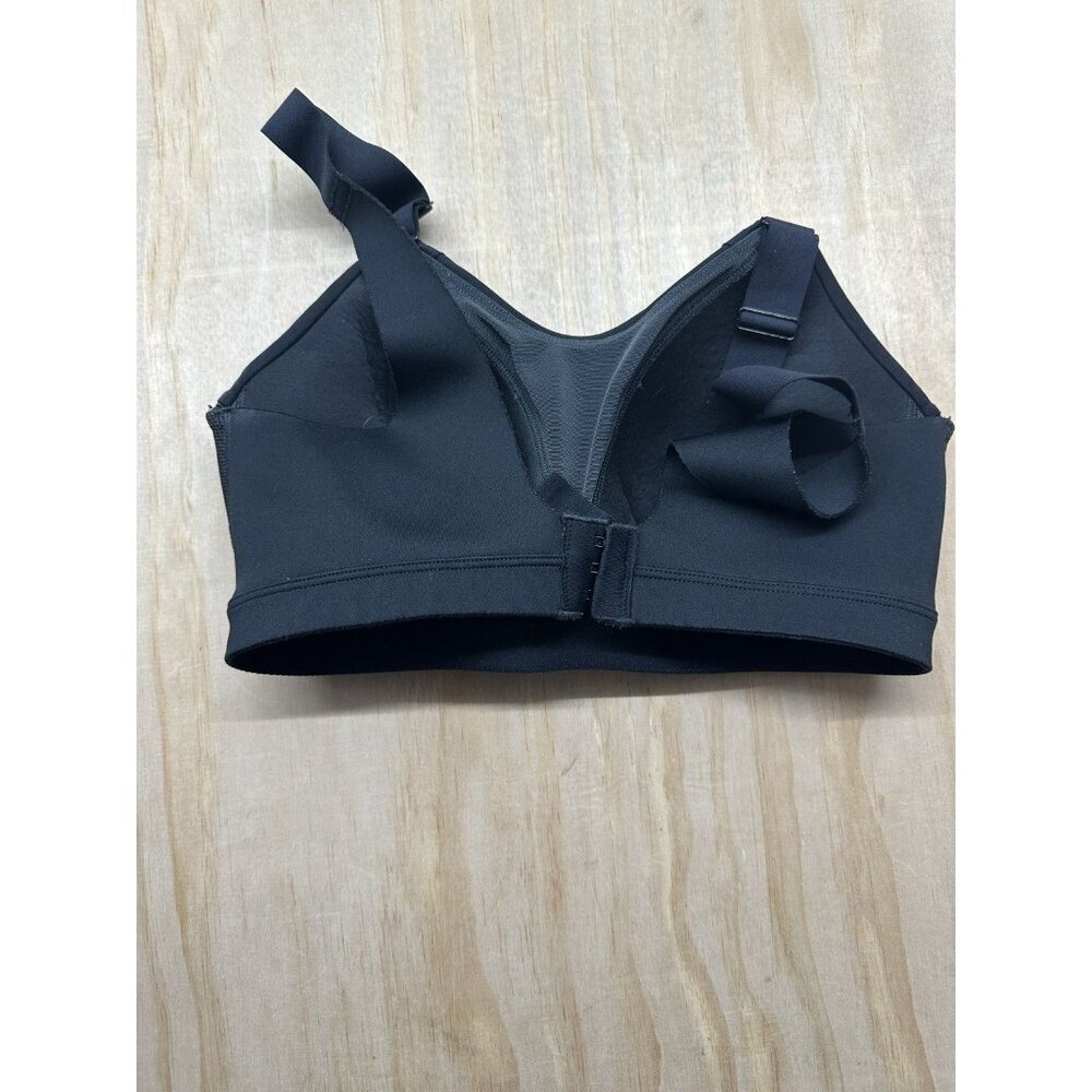 Nike Sports Bra Sz S Black T Shirt Three Hook Padded Push Up Intimates - Picture 2 of 6